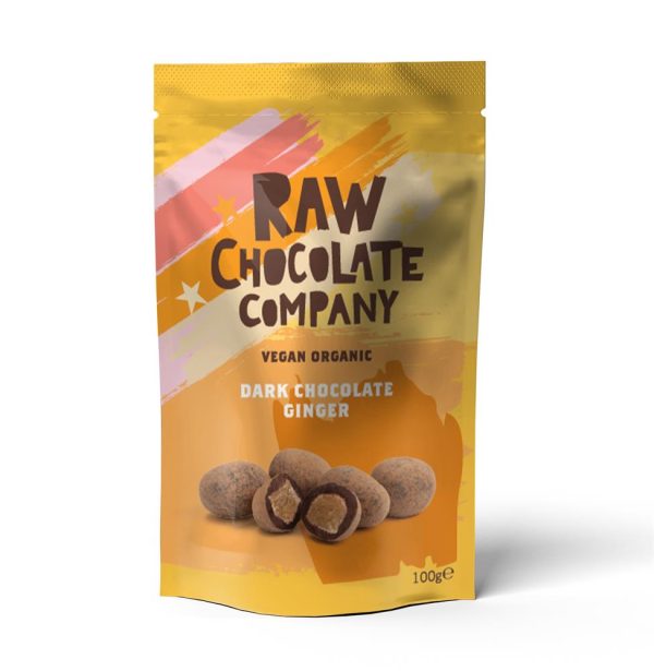 The Raw Chocolate Company Organic Chocolate Ginger 100g For Sale