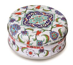 Truede Koska Rose & Lemon Round Tin Box Turkish Delight 120g For Sale