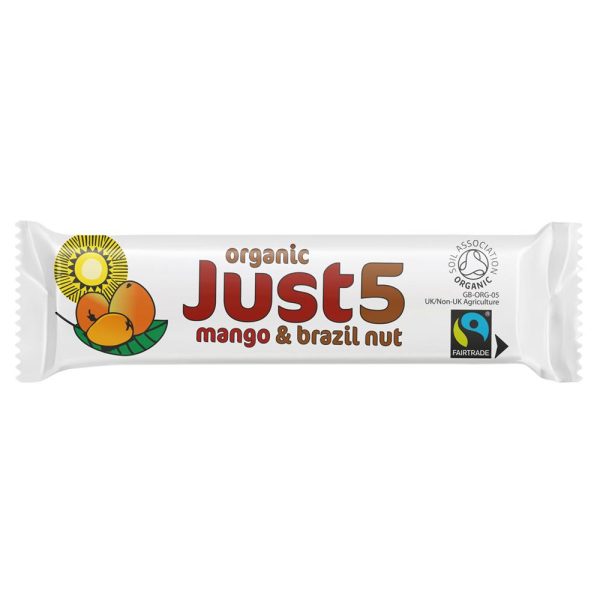 Tropical Wholefoods Vegan Organic Mango & Brazil Bar 40g Discount