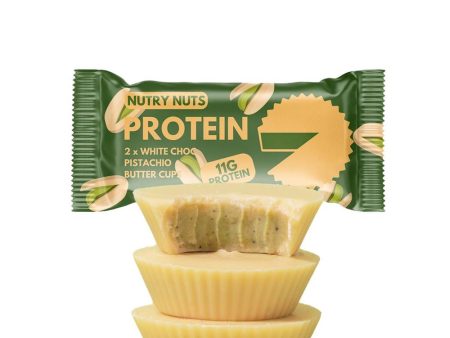 Nutry Nuts Protein White Choc Pistachio Butter Cups 42g Online Hot Sale