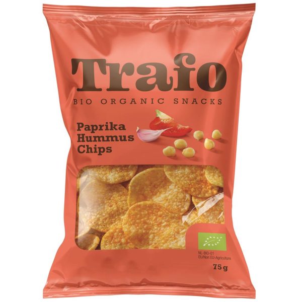 Trafo Organic Hummus Chips Paprika 75g Supply