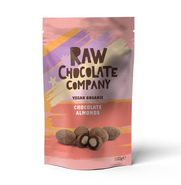 The Raw Chocolate Company Organic Chocolate Almonds 100g For Sale