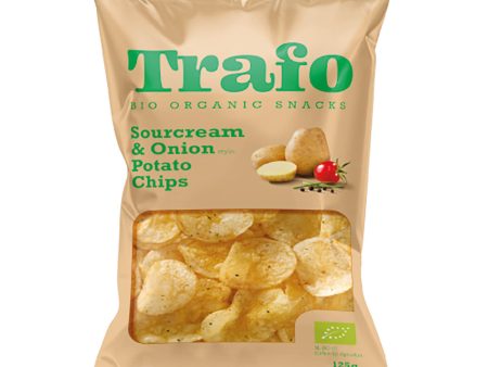 Trafo Organic Classic Sourcream & Onion Crisps 125g For Discount