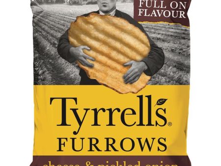 Tyrrells Furrows Mature Cheddar & Onion Crisps 150g For Discount