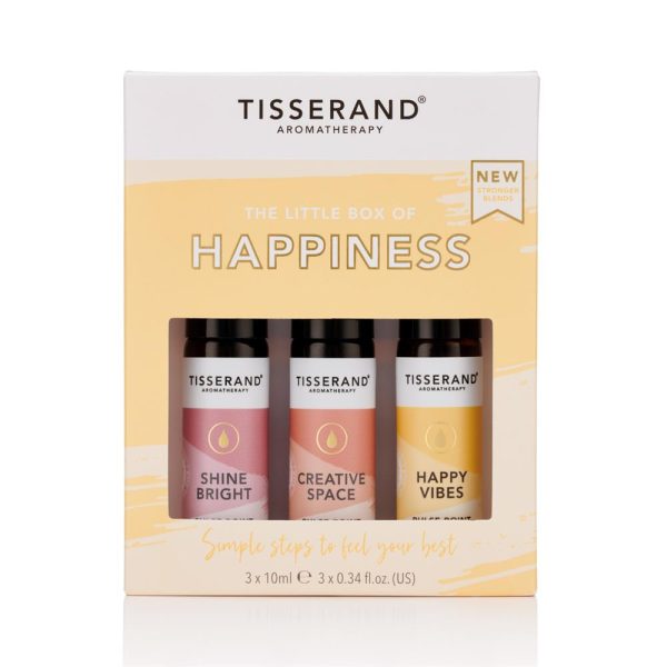 Tisserand The Little Box of Happiness contains 3 pulse point roller balls Online Hot Sale