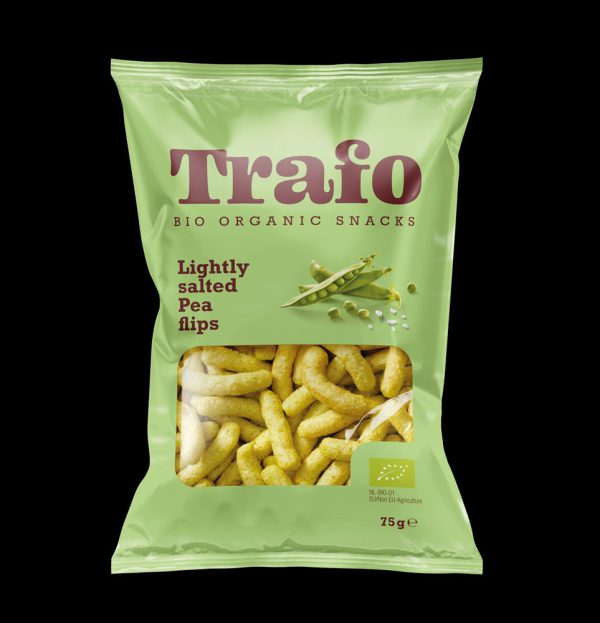 Trafo Organic Pea Flips Lightly Salted 75g Supply