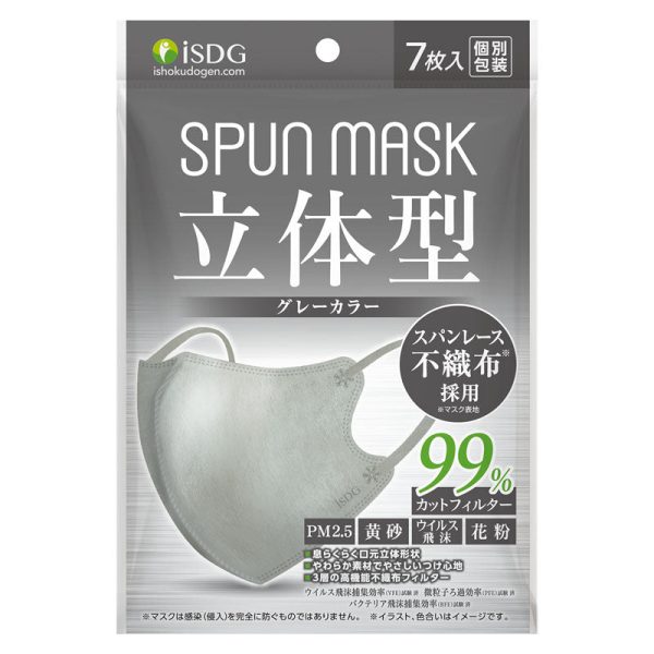 Spun Mask 3D Grey 7P For Discount