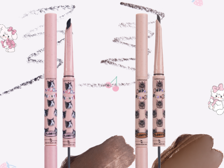 Flortte I Am Super Beauty Eyebrown Pencil and Brown Mascara 180mg+1g For Cheap