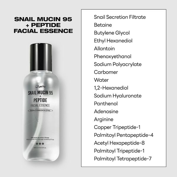 Jumiso Snail Mucin 95 + Peptide Facial Essence 140ml Online Hot Sale