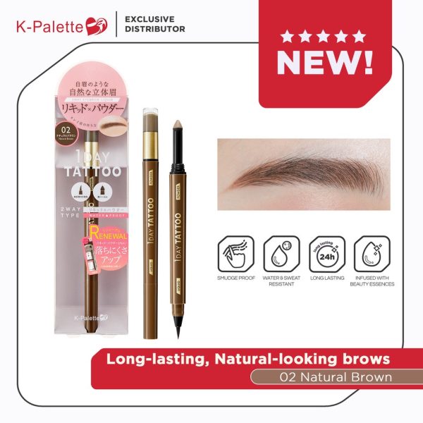 K-Palette Lasting 2Way Eyebrow Liquid WPa 02 Natural Brown Sale