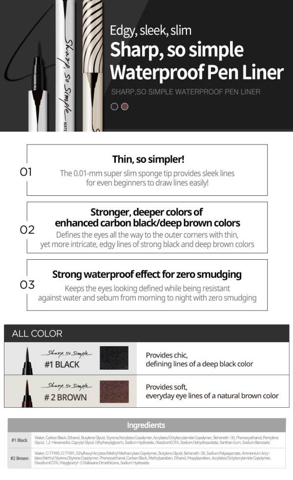 Clio Sharp So Simple Waterproof Pen Liner For Discount