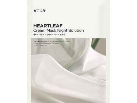 Anua Heartleaf Cream Sheet Mask Night Solution 25ml 1pc Online Hot Sale