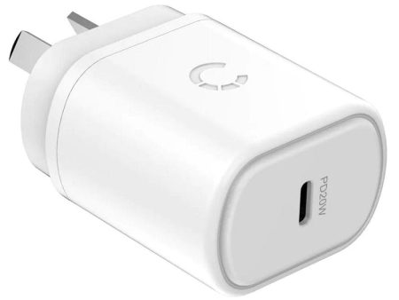 Cygnett PowerPlus 20W USB-C PD Wall Charger - White Hot on Sale