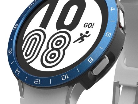 Galaxy Watch 4 44mm Air Sports Black Case + Blue Bezel Styling By Ringke For Discount