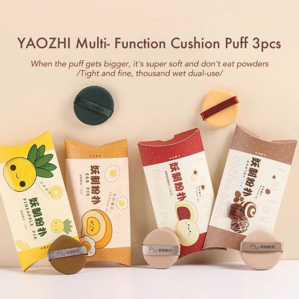 Yaozhi Multi- Function Cushion Puff 3Pcs Fashion