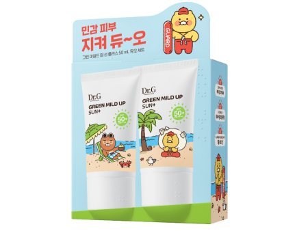 Dr.G X Kakao Friends Green Mild Up Sun + Duo Set 50ml+50ml For Sale