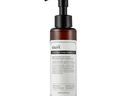 Dear Klairs Gentle Black Deep Cleansing Oil 150ml Online Hot Sale