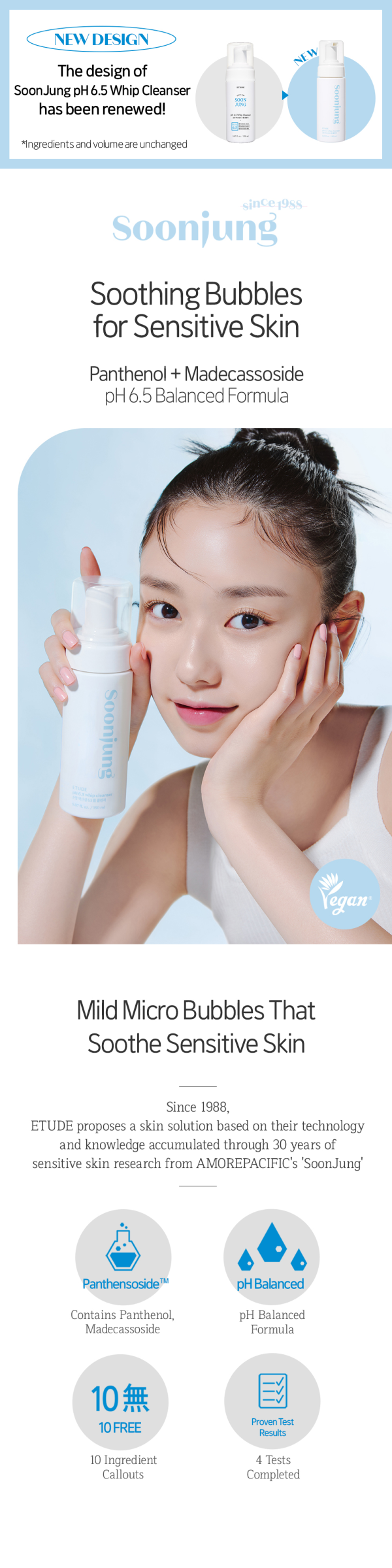 Etude House Soon Jung PH 6.5 Whip Cleanser 150ml 23AD Online Sale