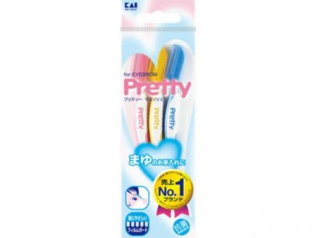 Kai Pretty L-type Eyebrow Razor 3Pcs For Discount