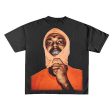 Men SNIPER GANG Big Face Orange T-Shirt Online Sale