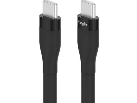 Ringke Fast Charging Pastel C to C 1.2m Black Cable Online now