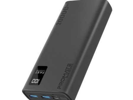 PROMATE 20000mAh Power Bank With Smart LED Display & Super Slim Cheap