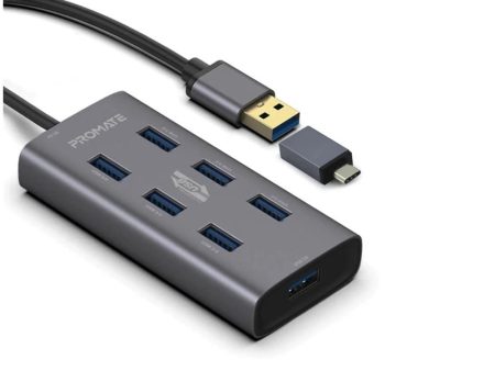 PROMATE Powered USB Hub With 7x USB 3.0 Ports Plus Additional USB-C Online