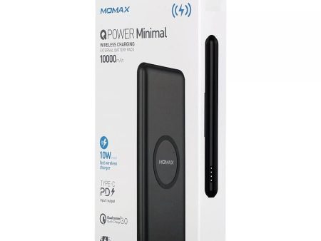 Momax 10000mah Premium USB- C PD & Wireless Fast Charging Power Bank Black Online now