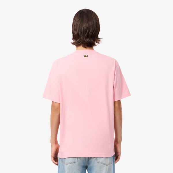 Men LACOSTE Print Cotton T-Shirt For Sale